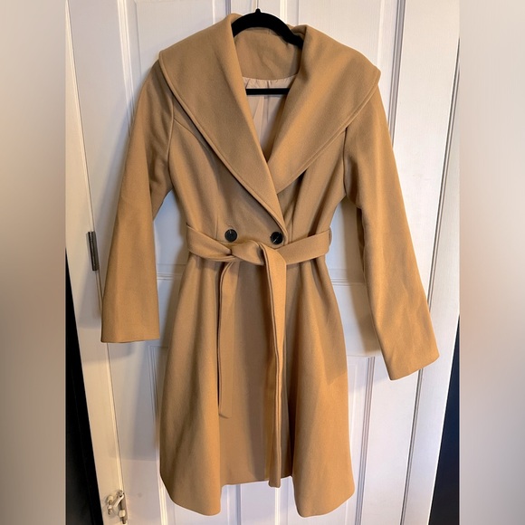 Double Button Belted Overcoat carmel - Picture 2 of 6